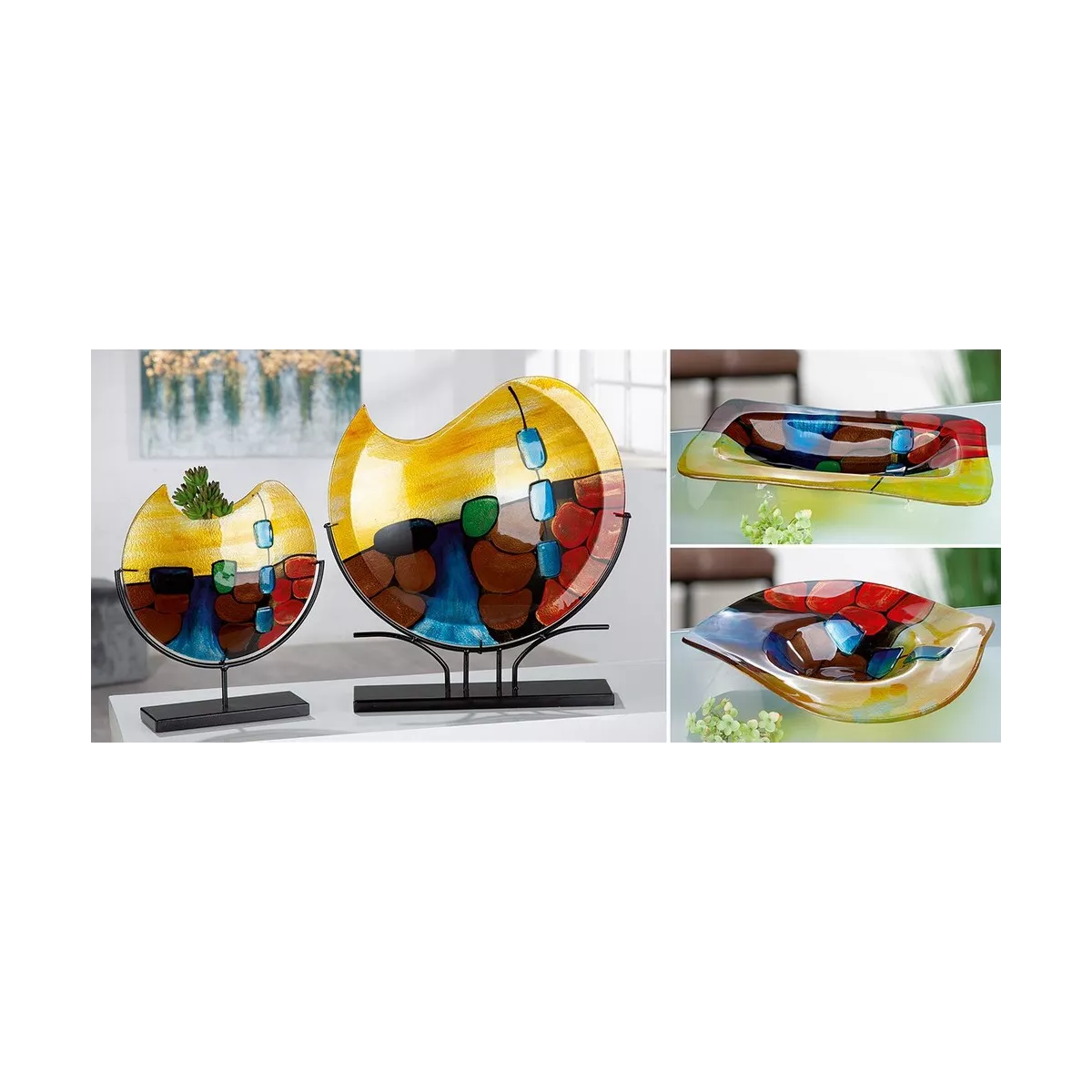 Vase Vulcano Pâte de verre H.30 cm