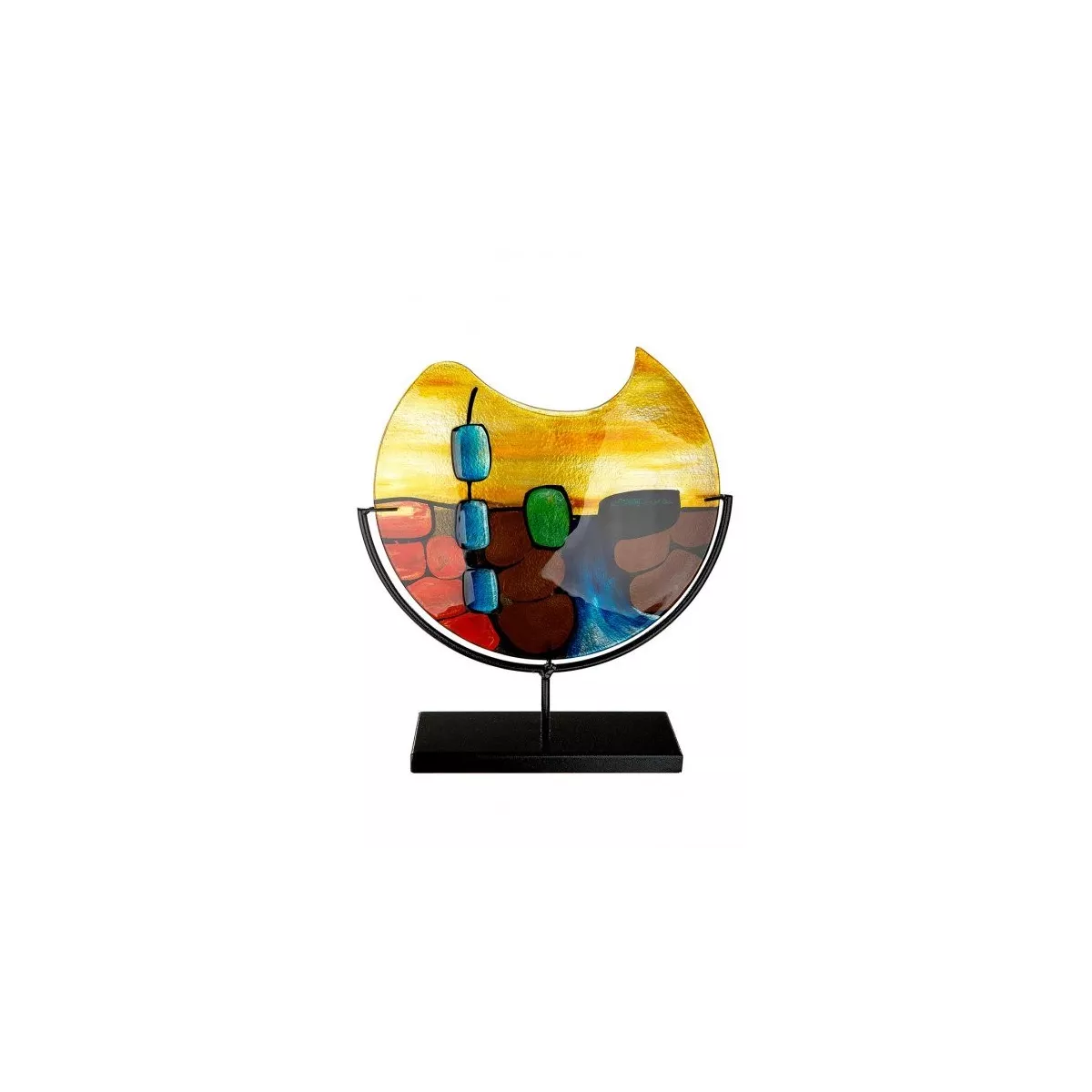 Vase Vulcano Pâte de verre H.30 cm