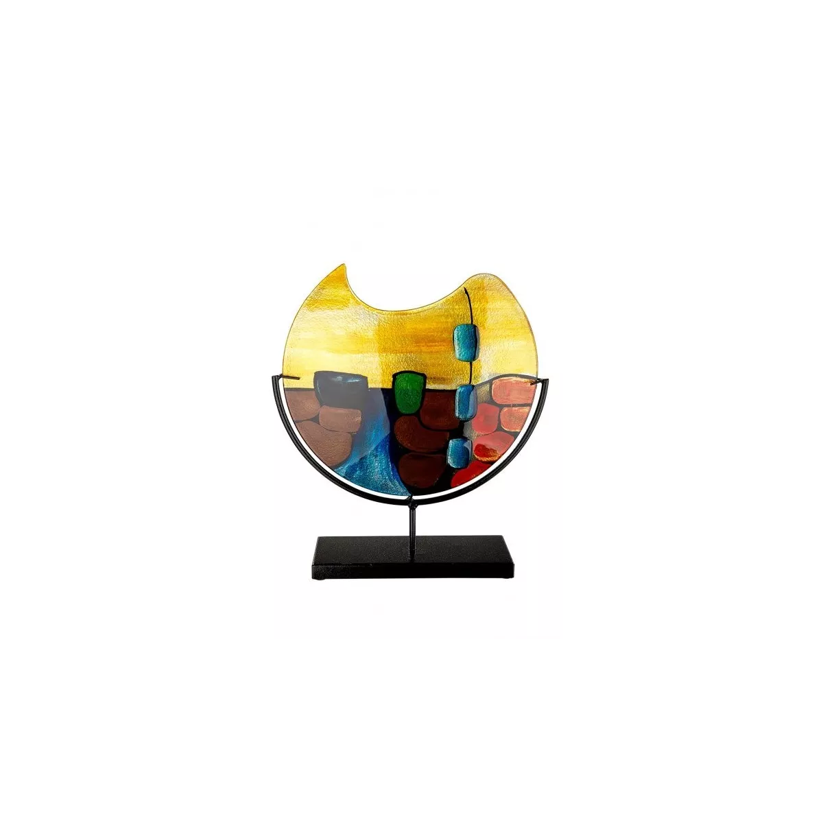 Vase Vulcano Pâte de verre H.30 cm