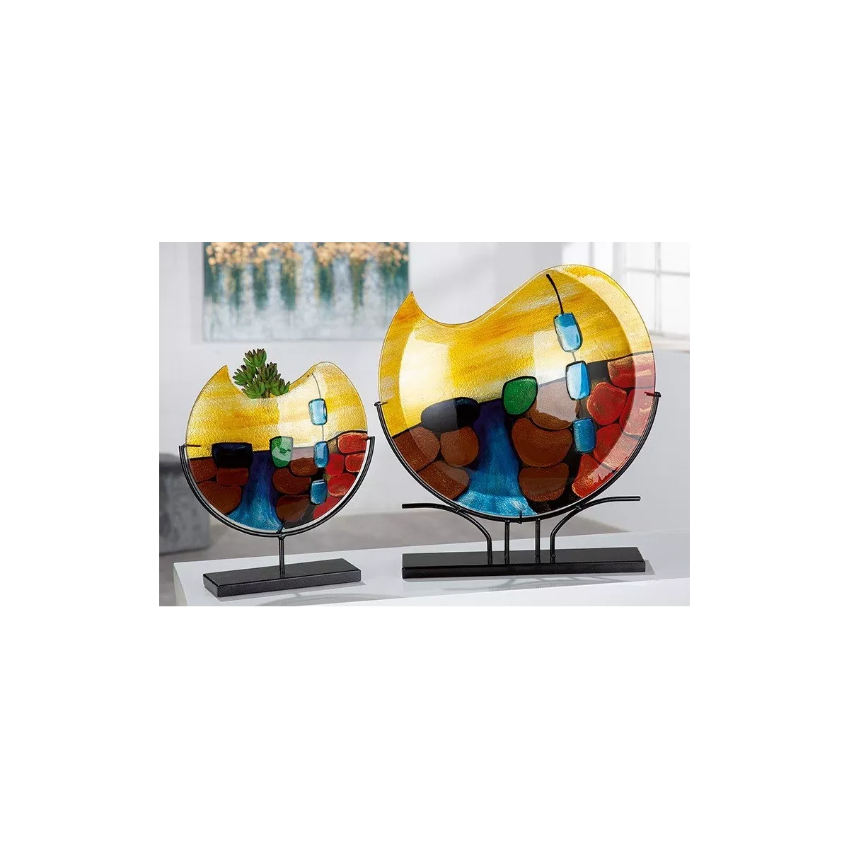 Vase Vulcano Pâte de verre H.50 cm