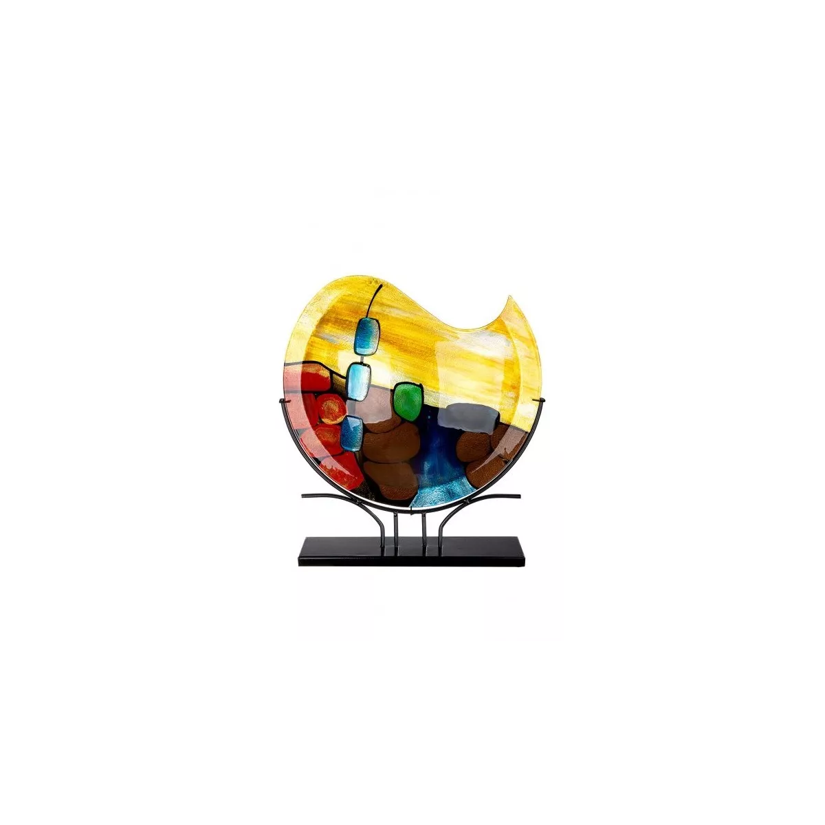 Vase Vulcano Pâte de verre H.50 cm