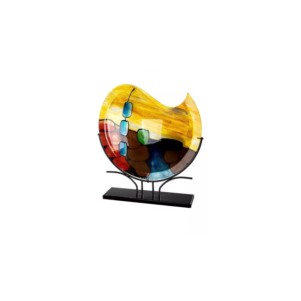 Vase Vulcano Pâte de verre H.50 cm