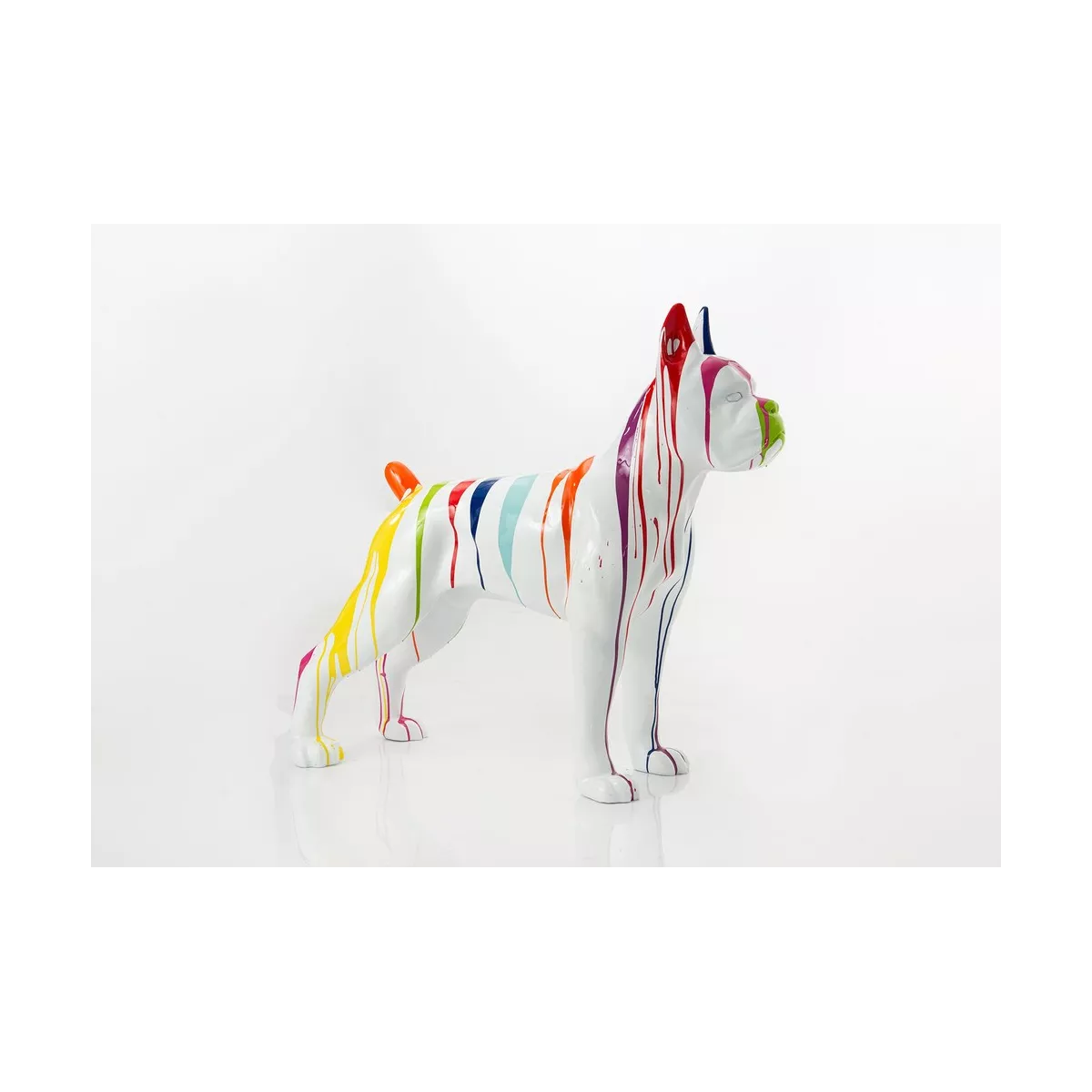 Statue Chien Boxer Trash 110 cm