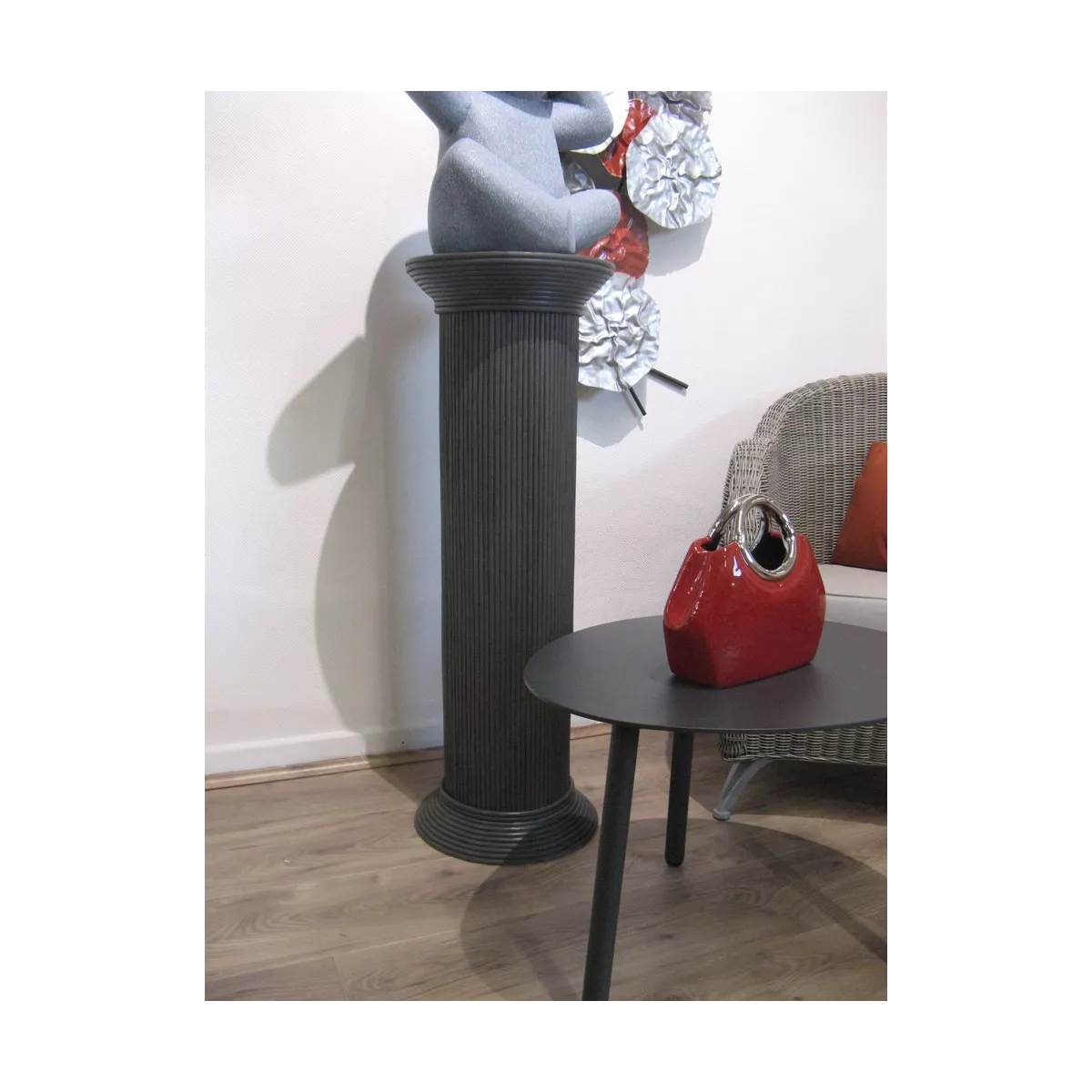 Colonne Romaine en Rotin H.91 cm Titan