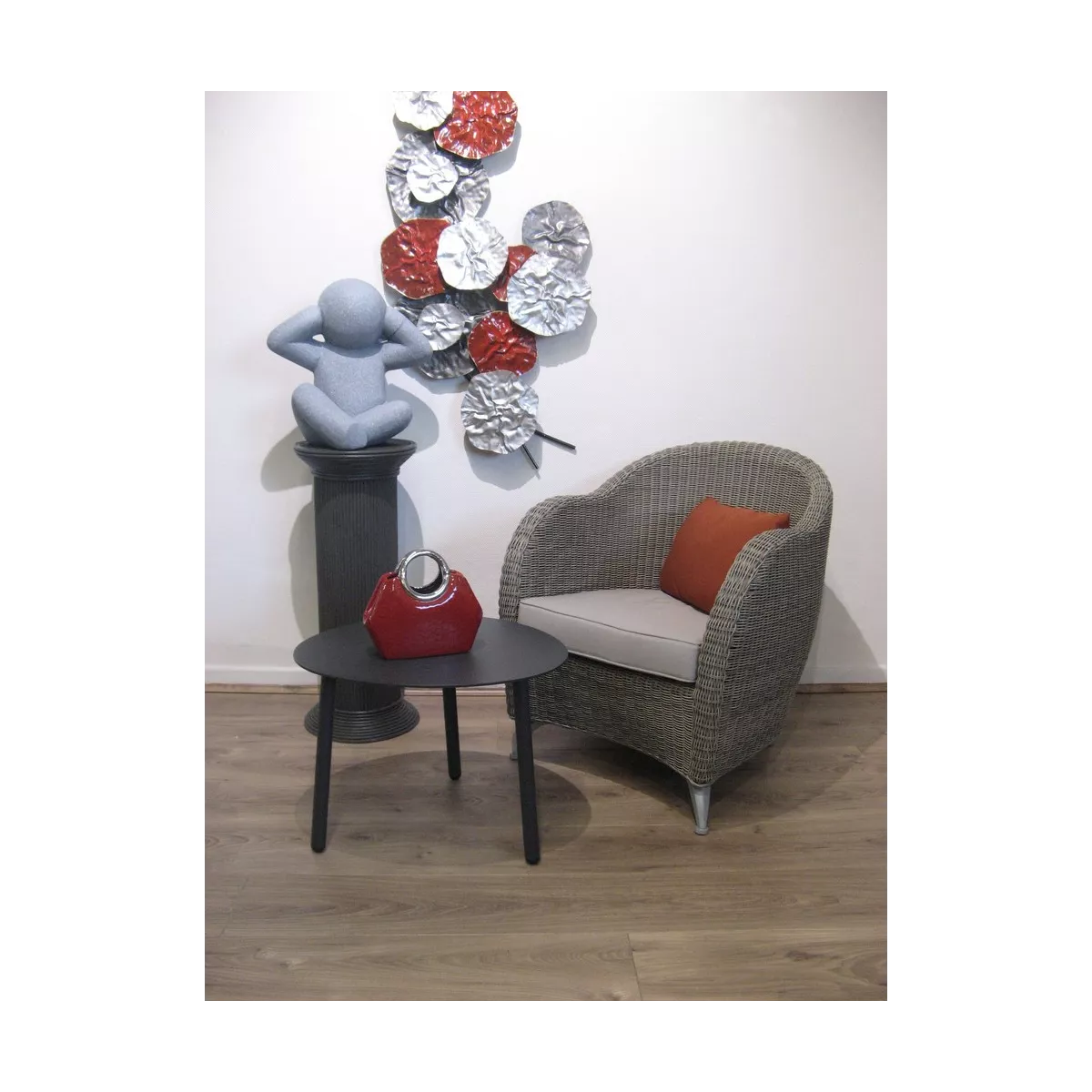 Colonne Romaine en Rotin H.67 cm Titan