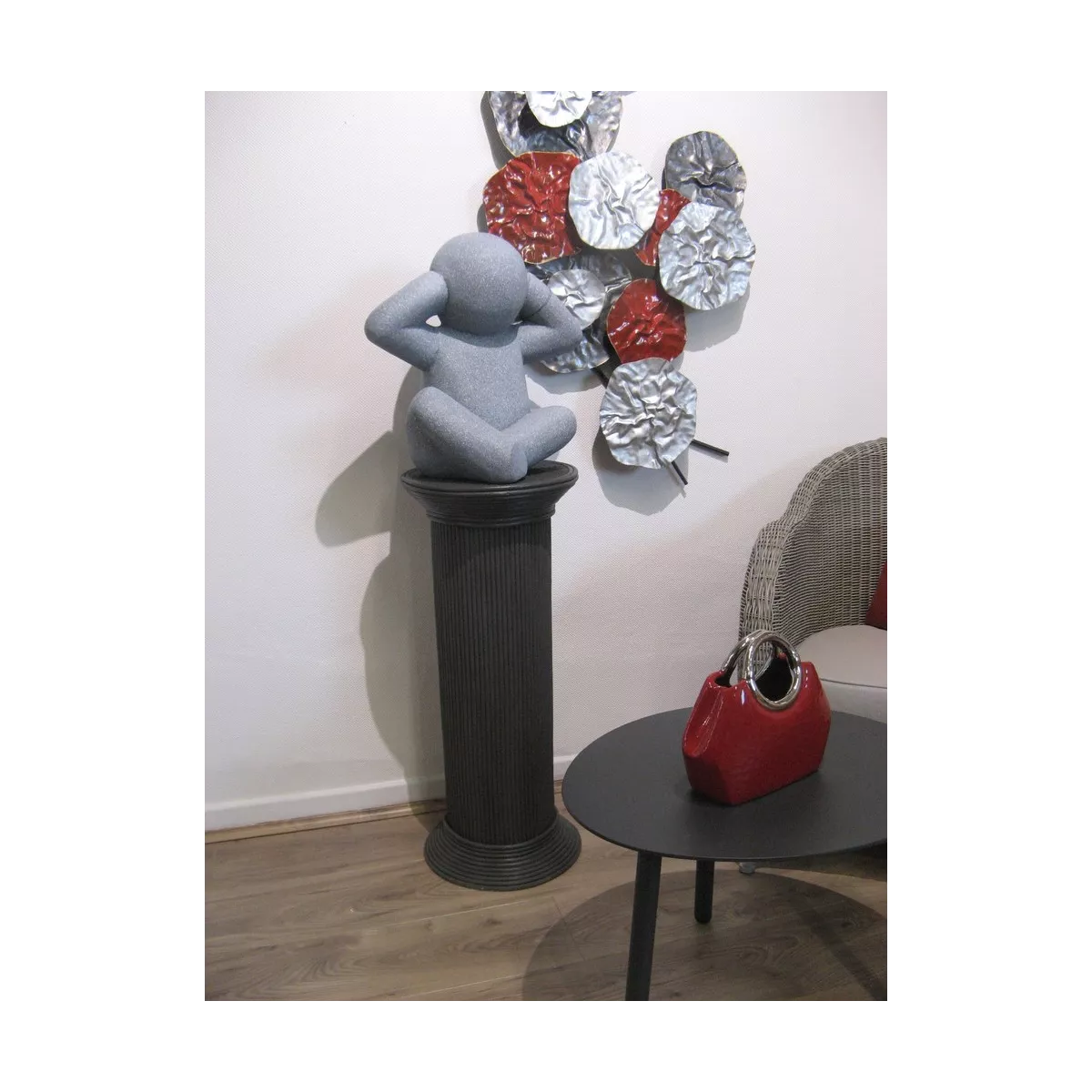 Petit Maurice Entendre Gris béton H.42cm