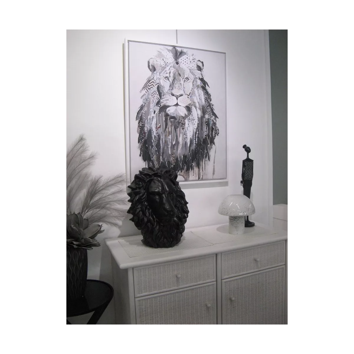 Tableau Lion 90x70