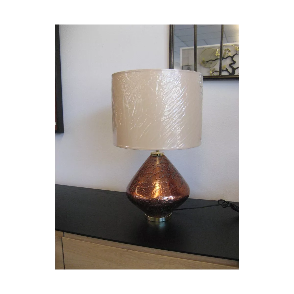 Lampe Allure Verre cuivre 32x53