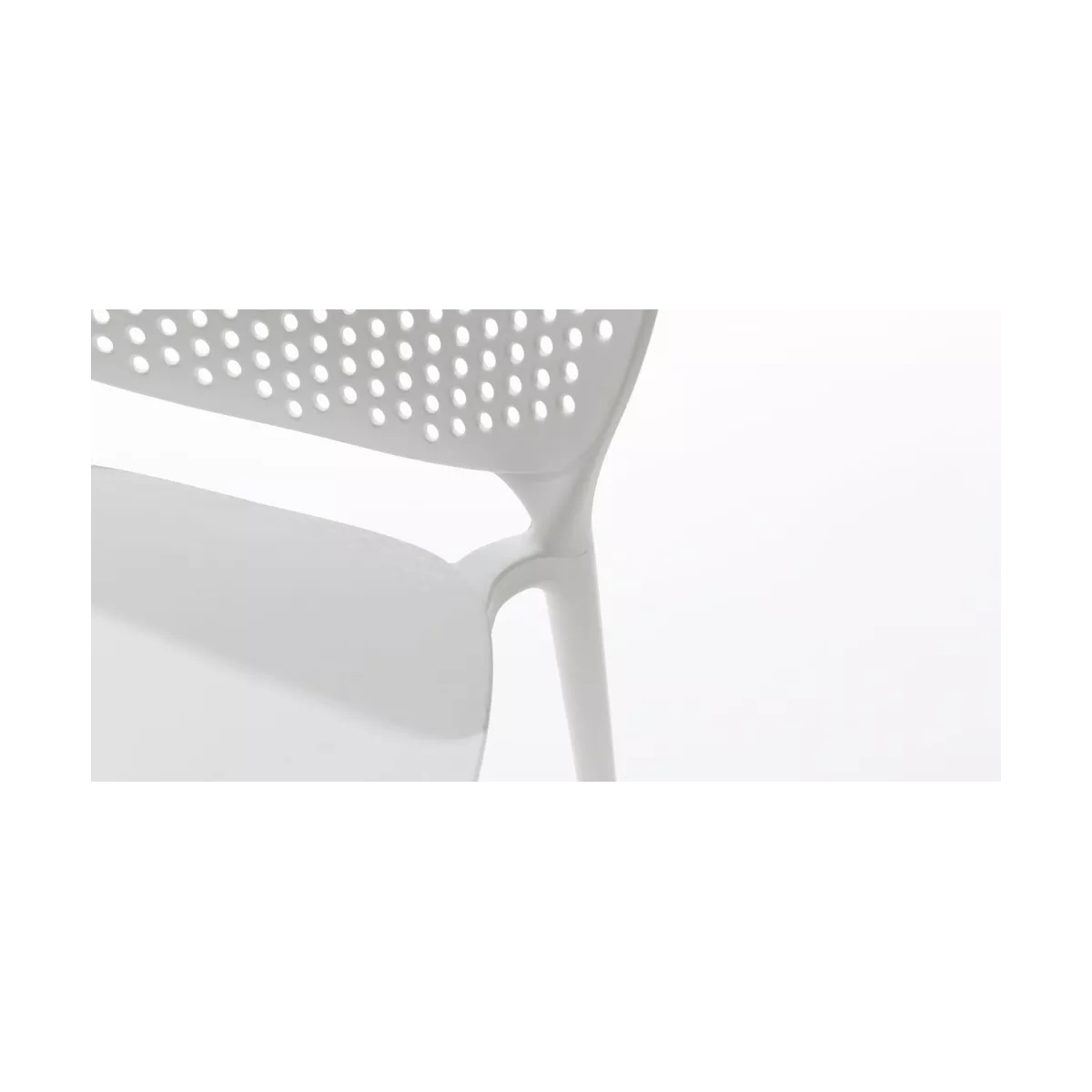 Chaise  Malta en Résine Blanche