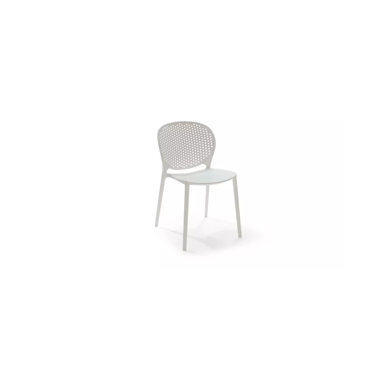 Chaise  Malta en Résine Blanche