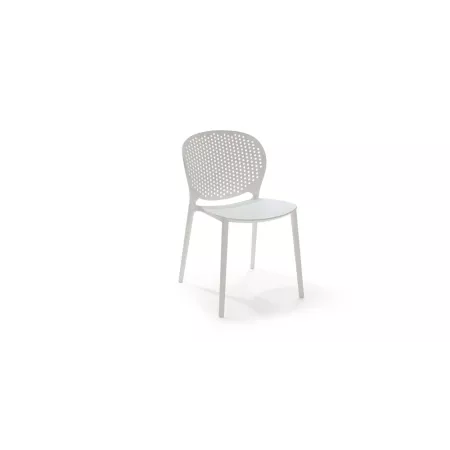 Chaise  Malta en Résine Blanche