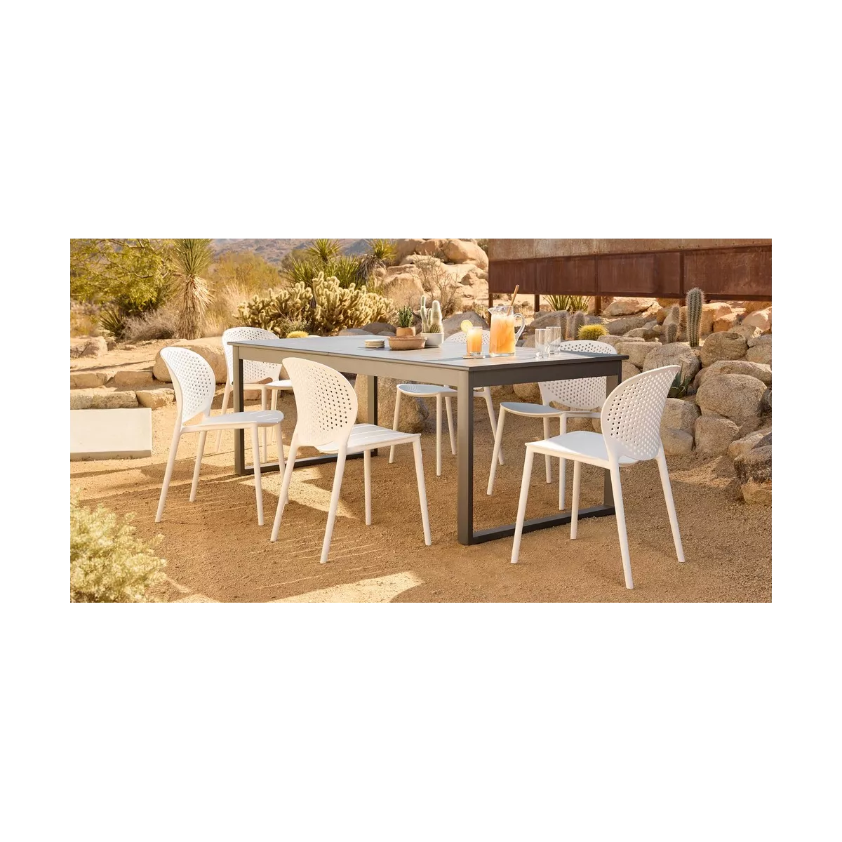 Chaise  Malta en Résine Blanche