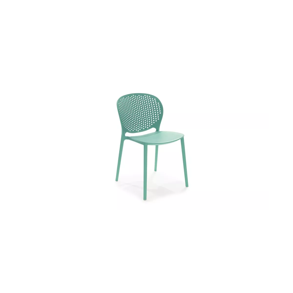 Chaise  Malta en Résine Vert