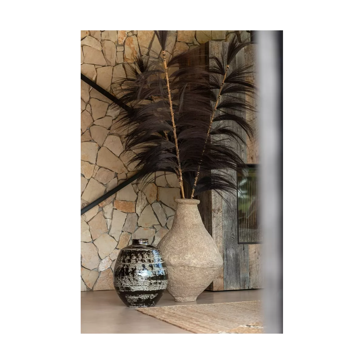 Feuille déco Herbe Noire 228cm