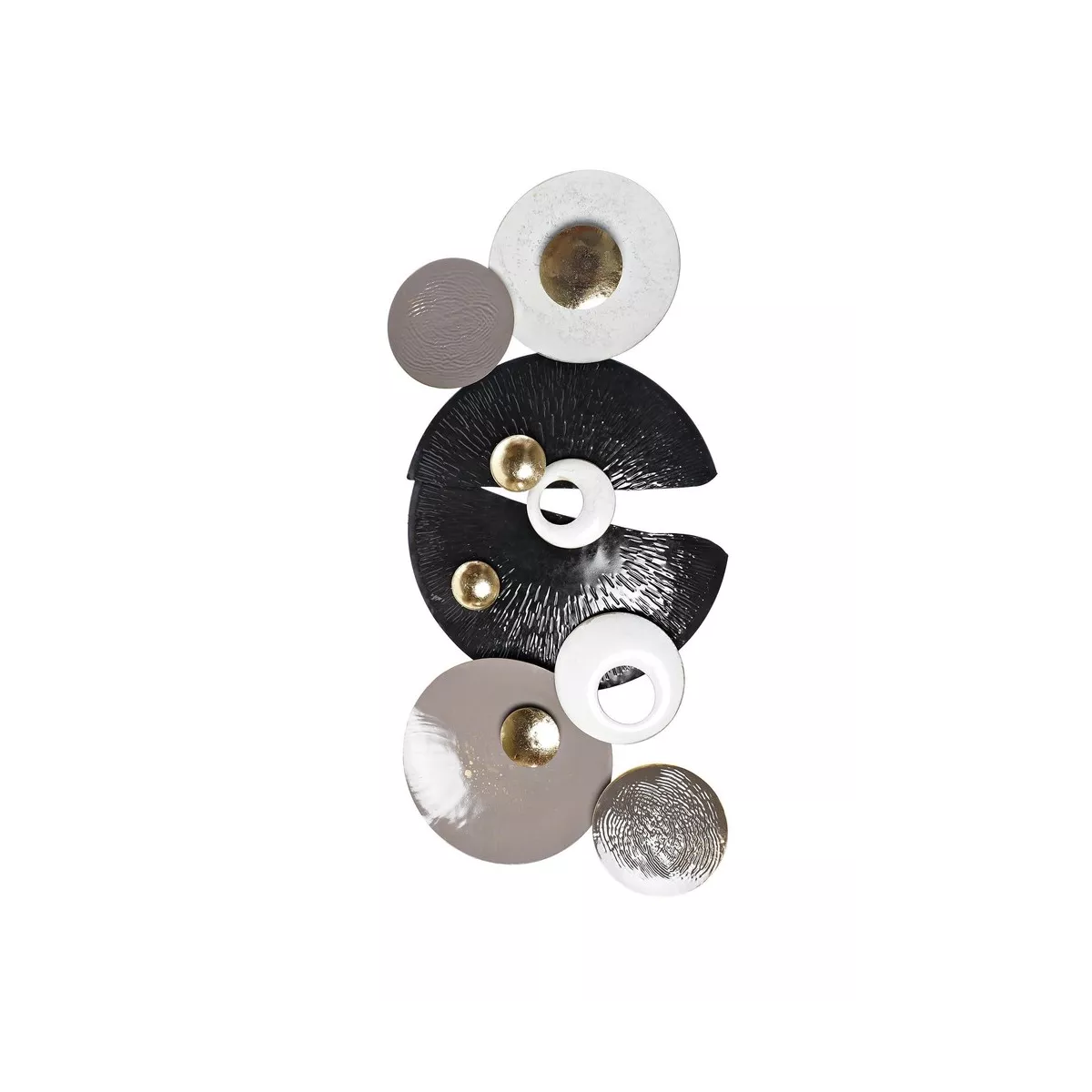 Déco Murale Disques Noir Gris 120x56