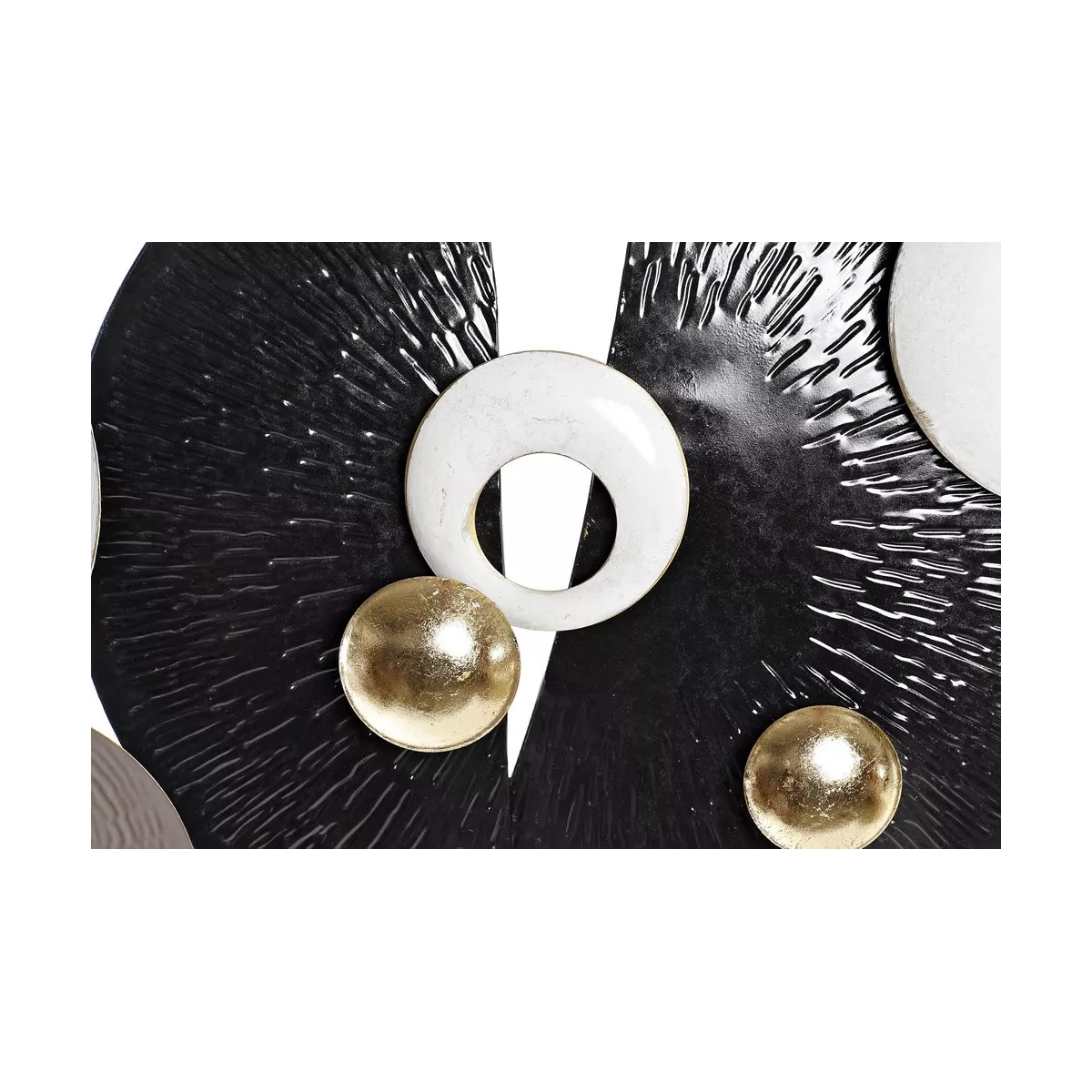 Déco Murale Disques Noir Gris 120x56