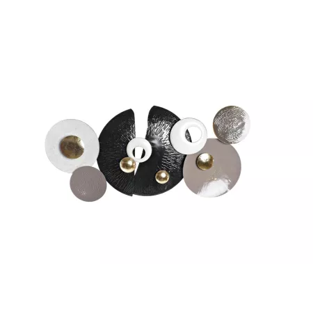Déco Murale Disques Noir Gris 120x56