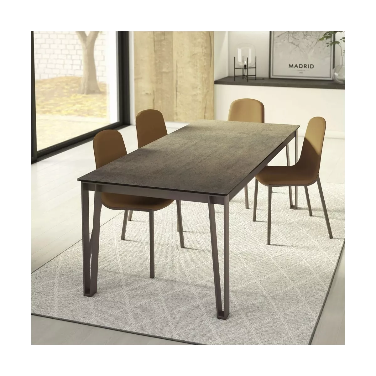 Table Osaka 180cm en Céramique Iron Grey