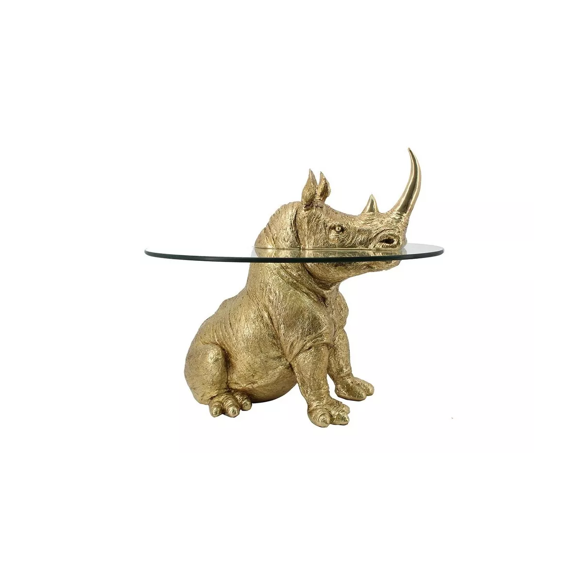 Table basse Animal Rhinocéros Doré