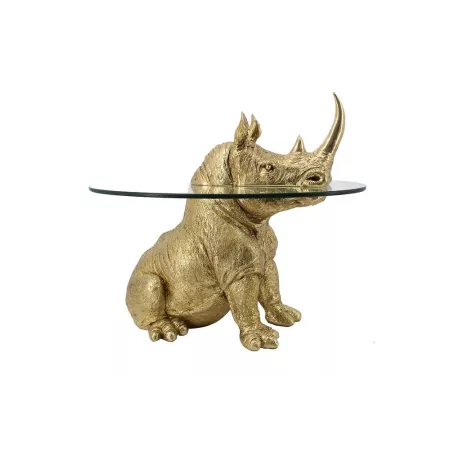 Table basse Animal Rhinocéros Doré