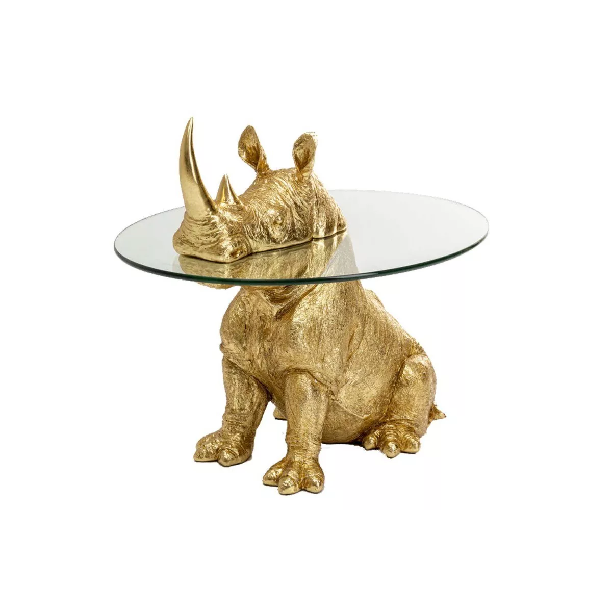 Table basse Animal Rhinocéros Doré