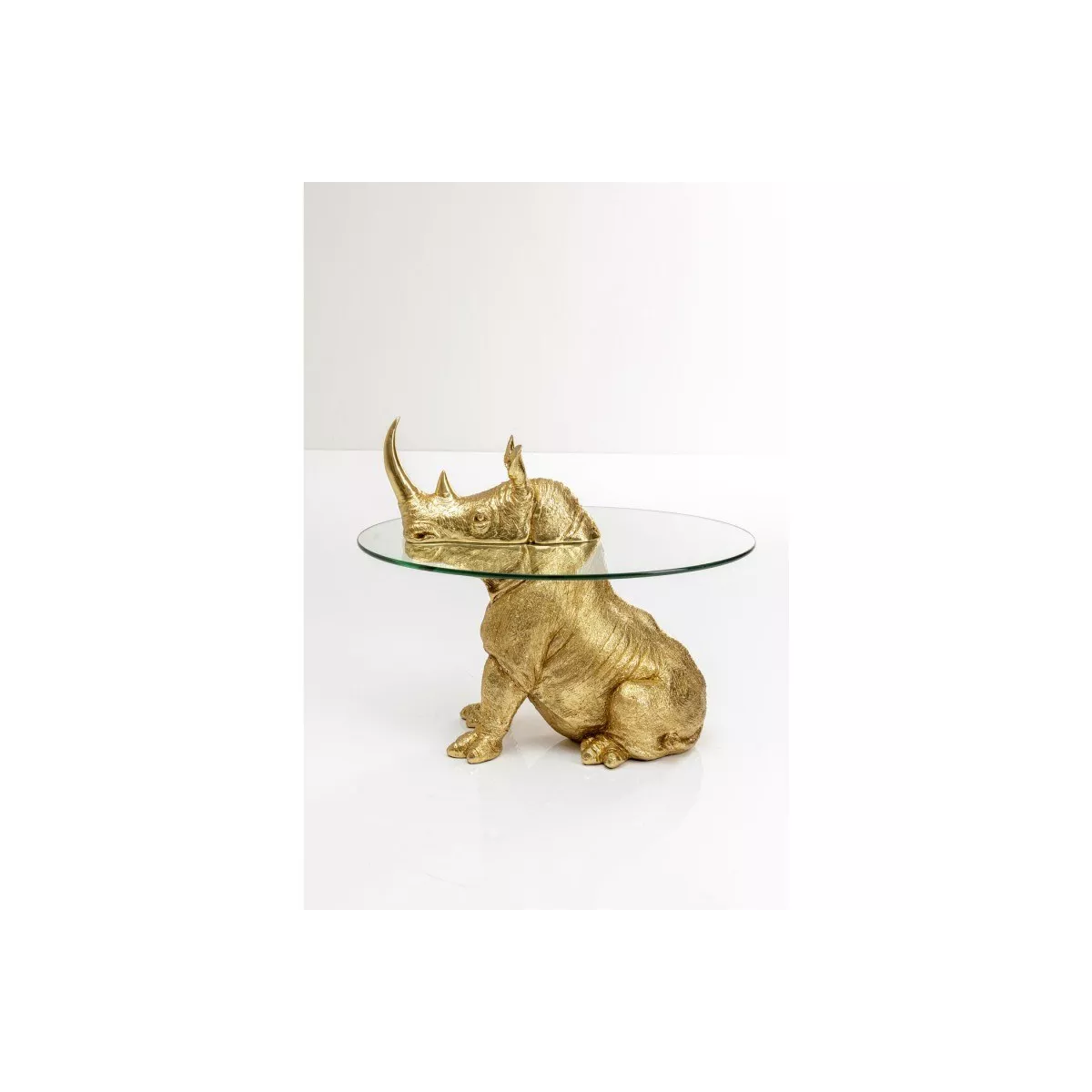 Table basse Animal Rhinocéros Doré
