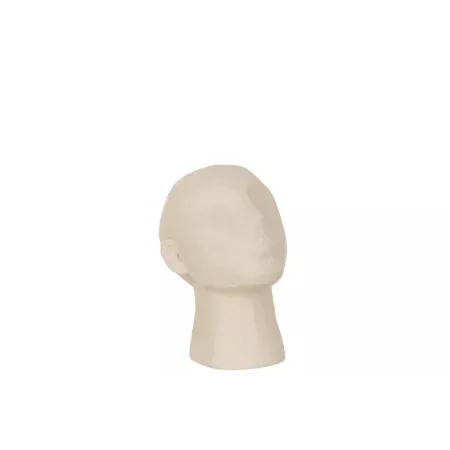 Tête Résine Beige h 22 cm