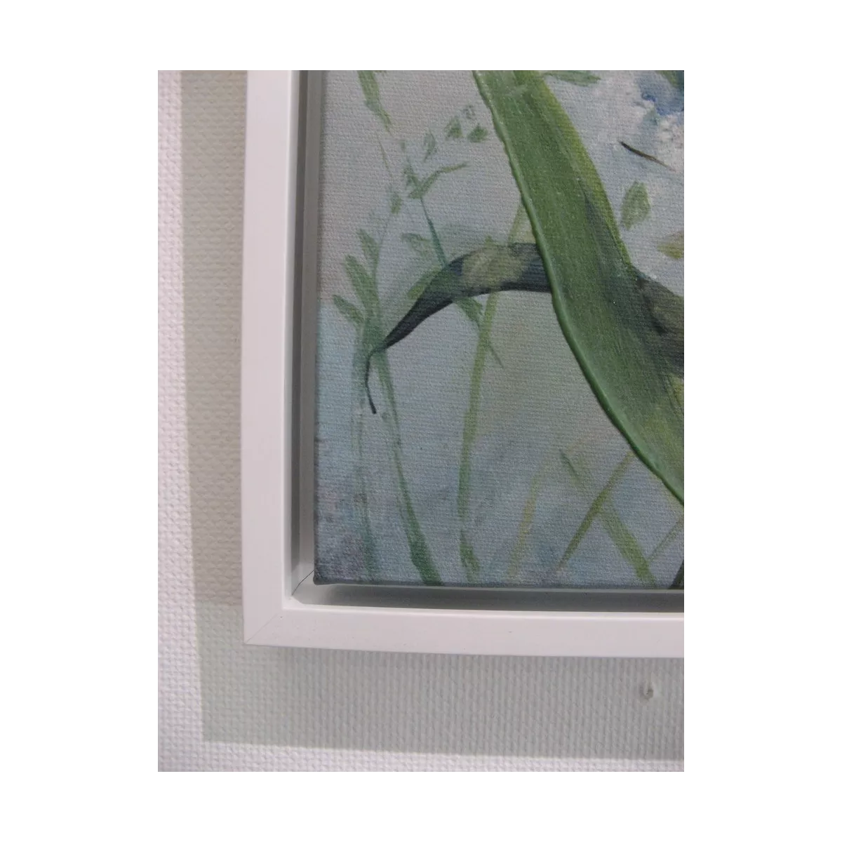 Tableau Fleurs d'Aneth 70x70 blanc
