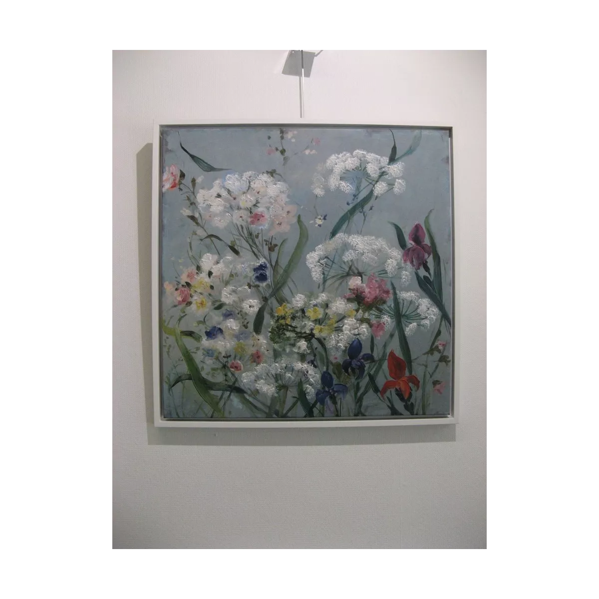 Tableau Fleurs d'Aneth 70x70 blanc