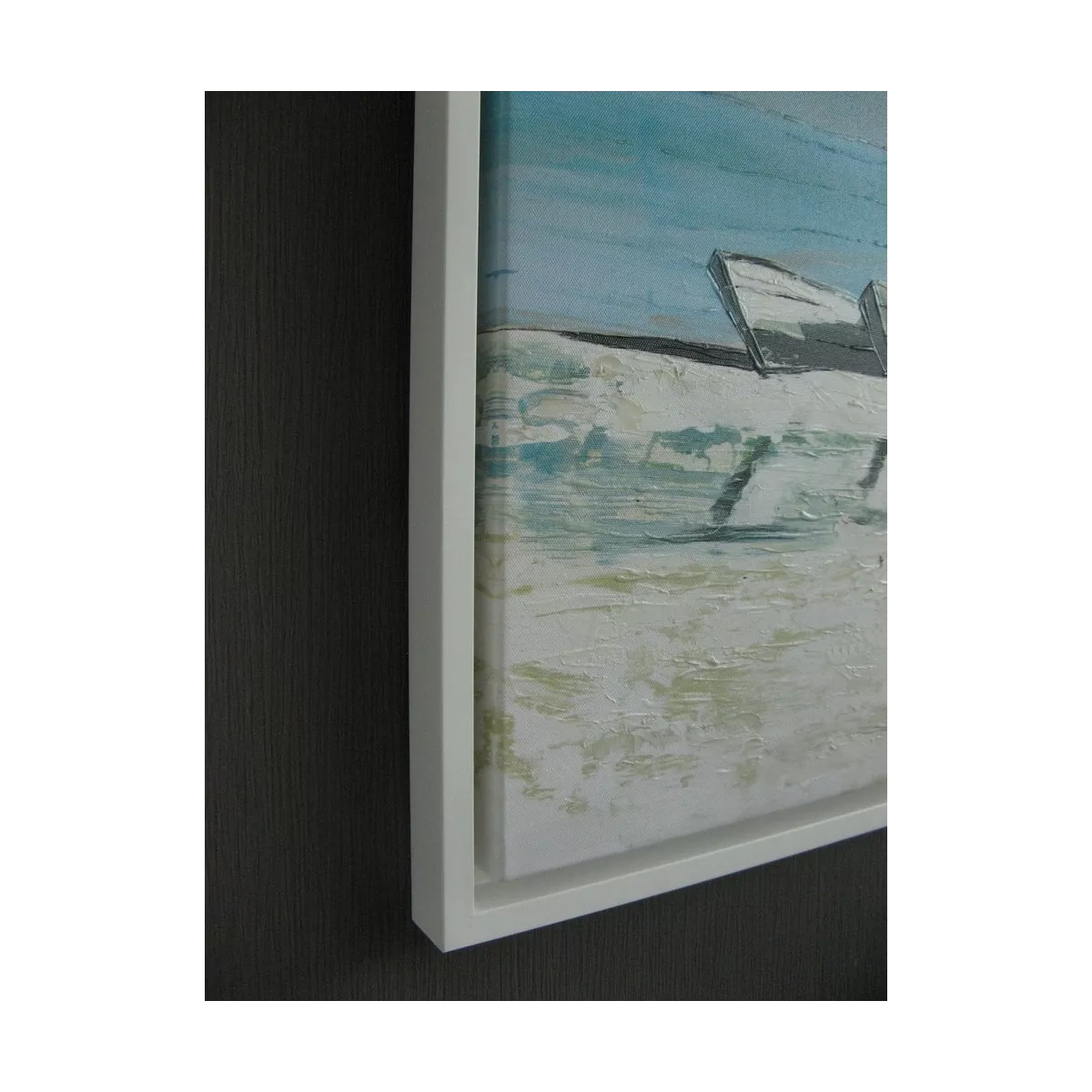 Tableau Avant L'Orage 80x80 blanc