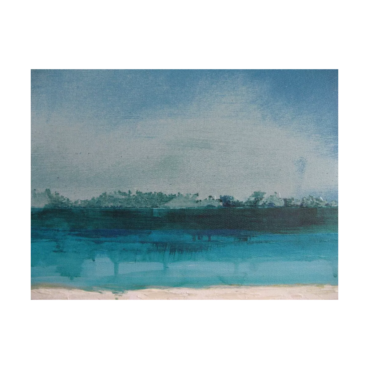 Tableau Avant L'Orage 80x80 blanc