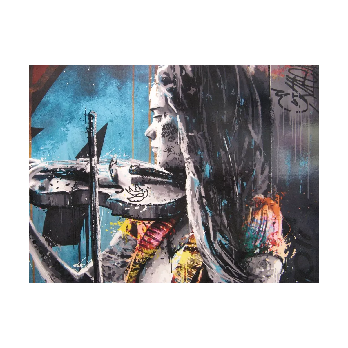 Tableau Romaric, La Violoniste 93x93