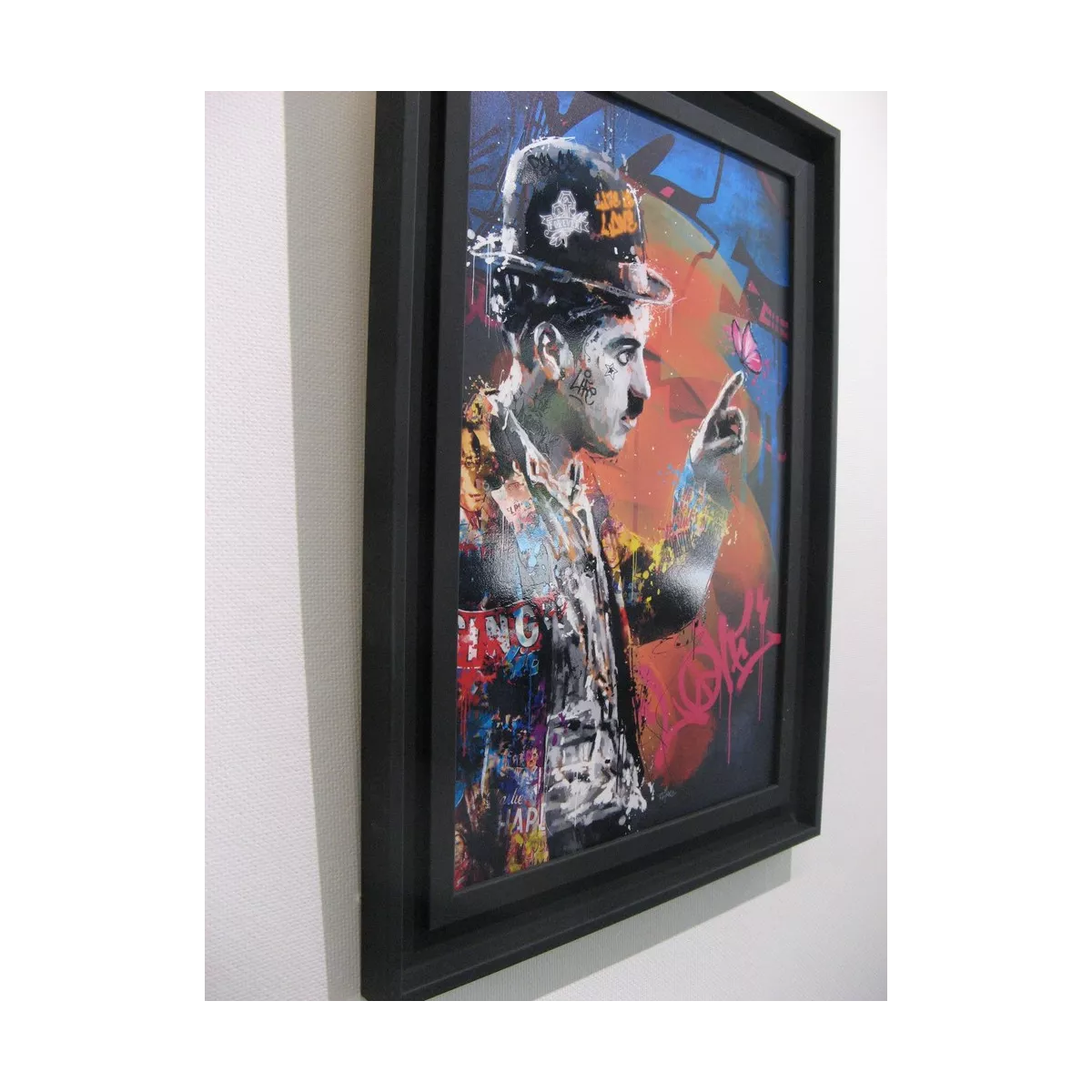 Tableau Romaric, Charlie Chaplin et le Papillon