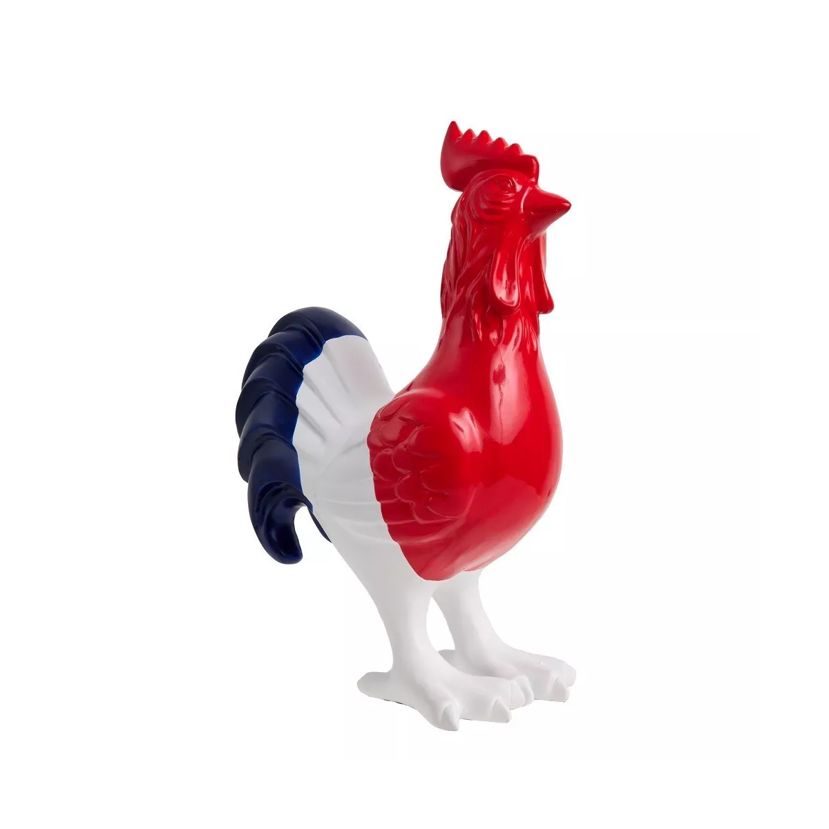 Sculpture Coq Tricolore H.50