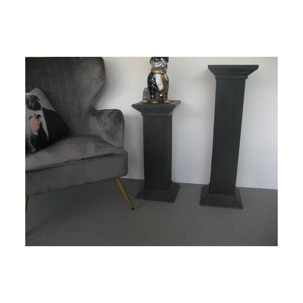 Colonne Grecque en Rotin H.91 cm Titan