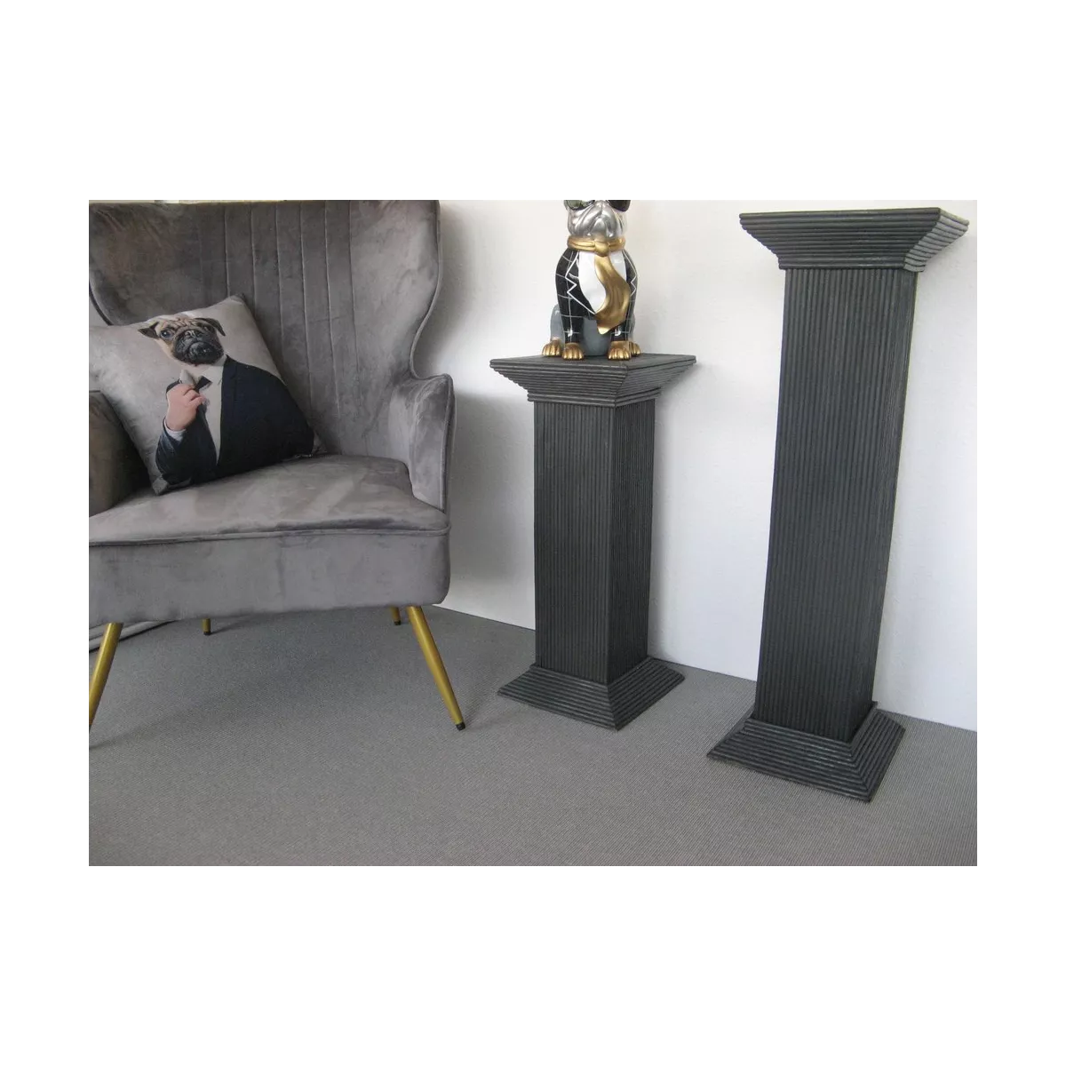Colonne Grecque en Rotin H.91 cm Titan