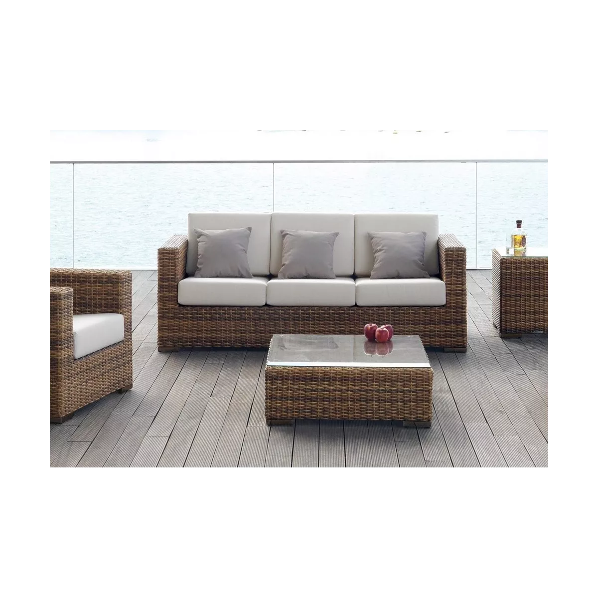 Salon Dakar: canapé 3p + 2 fauteuils