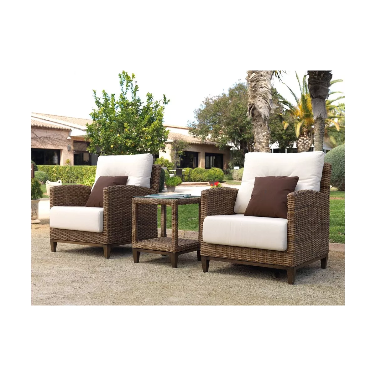 Salon Agadir : canapé 3p + 2 fauteuils