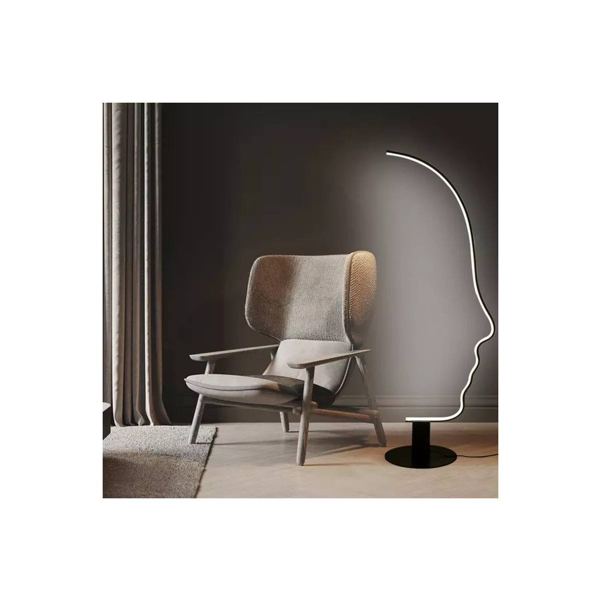 Lampadaire Led Visage