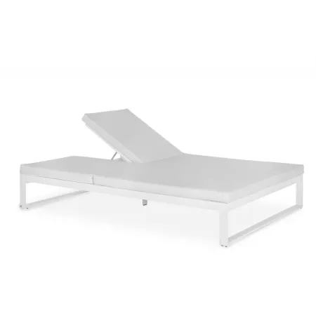 Chaise Longue Double Métal Blanc Nerja
