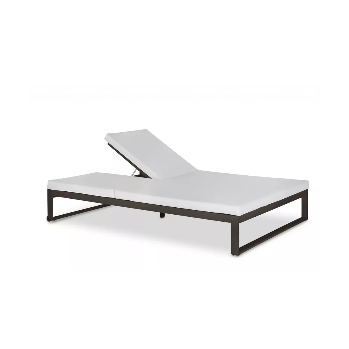 Chaise Longue Double Métal Gris Porto