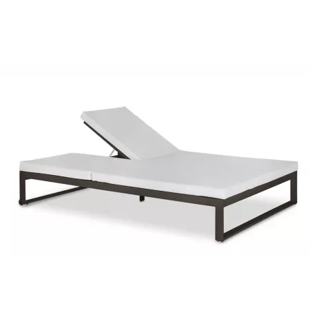 Chaise Longue Double Métal Gris Porto