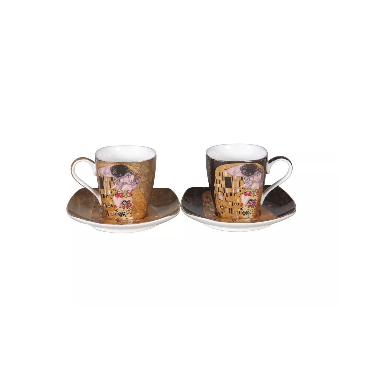 Coffret 2 Tasses café Klimt le baiser