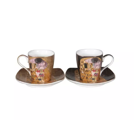 Coffret 2 Tasses café Klimt le baiser