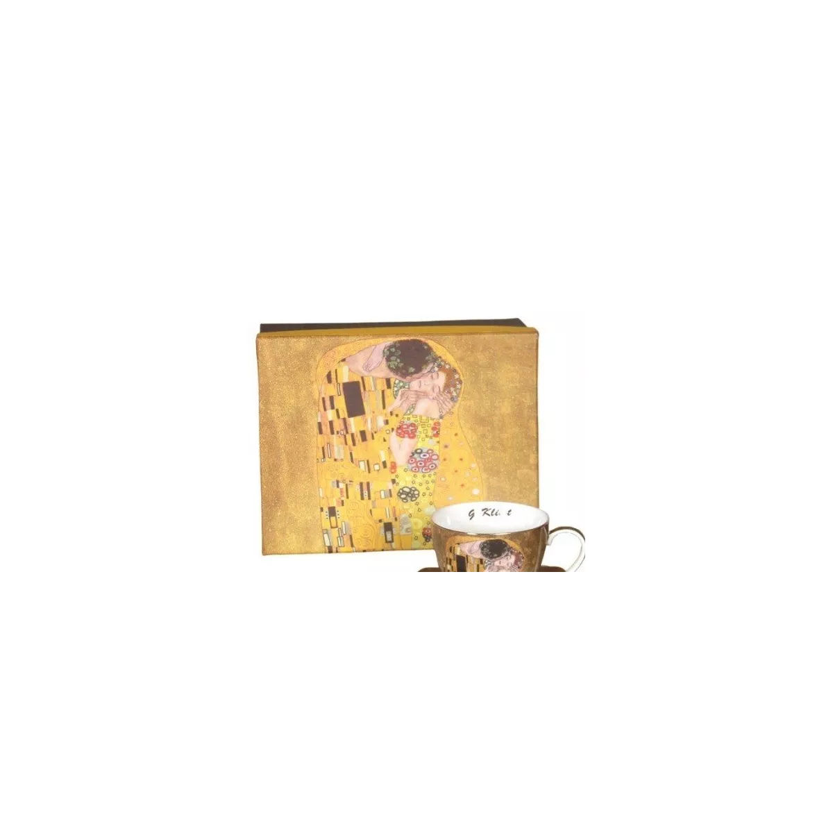 Coffret 2 Tasses café Klimt le baiser