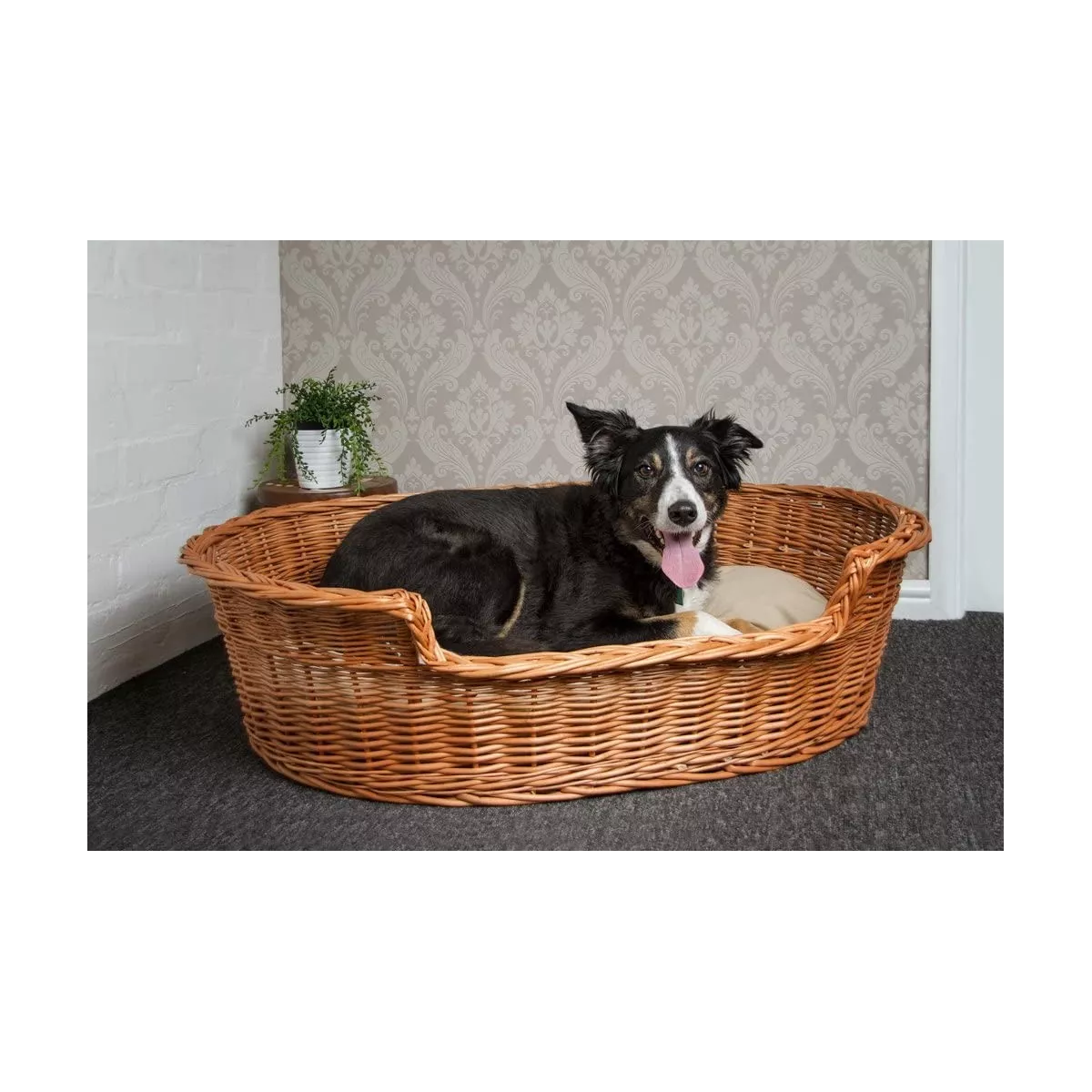 Panier en osier roux pour Animal Rotin 51x36
