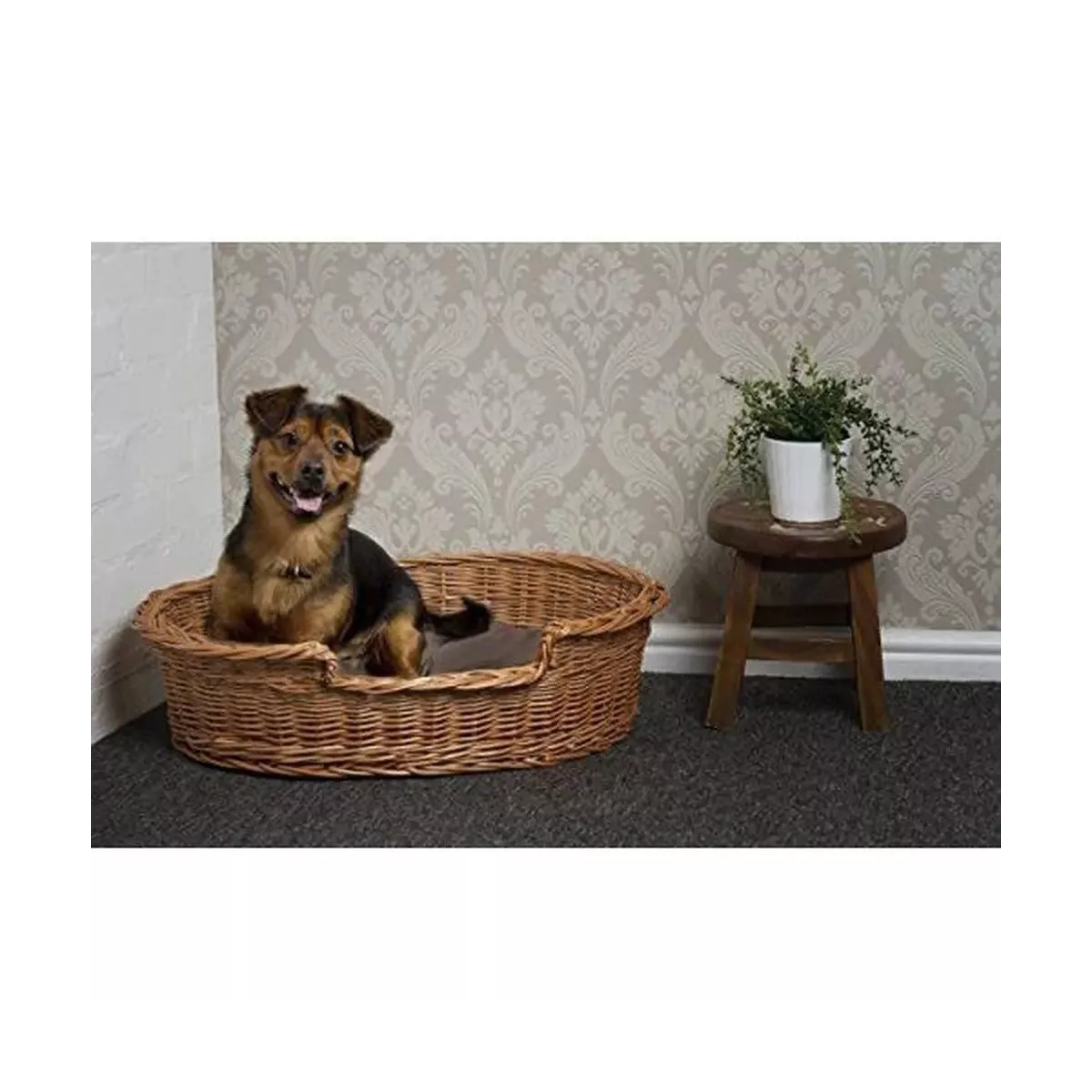 Panier en osier roux pour Animal Rotin 75x60