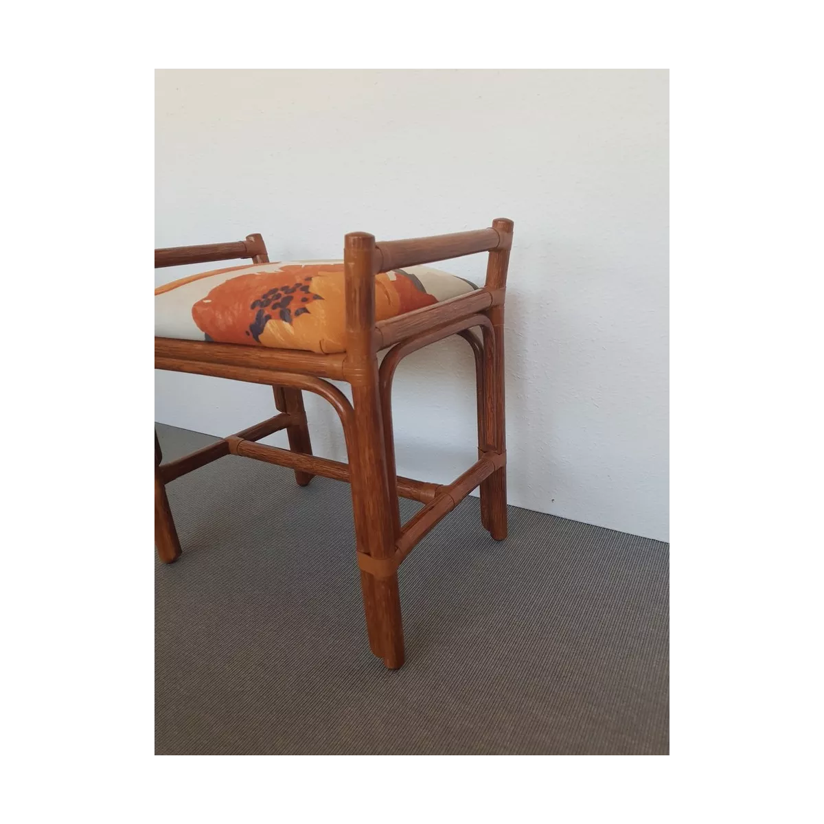 Tabouret Rotin Delos Merisier