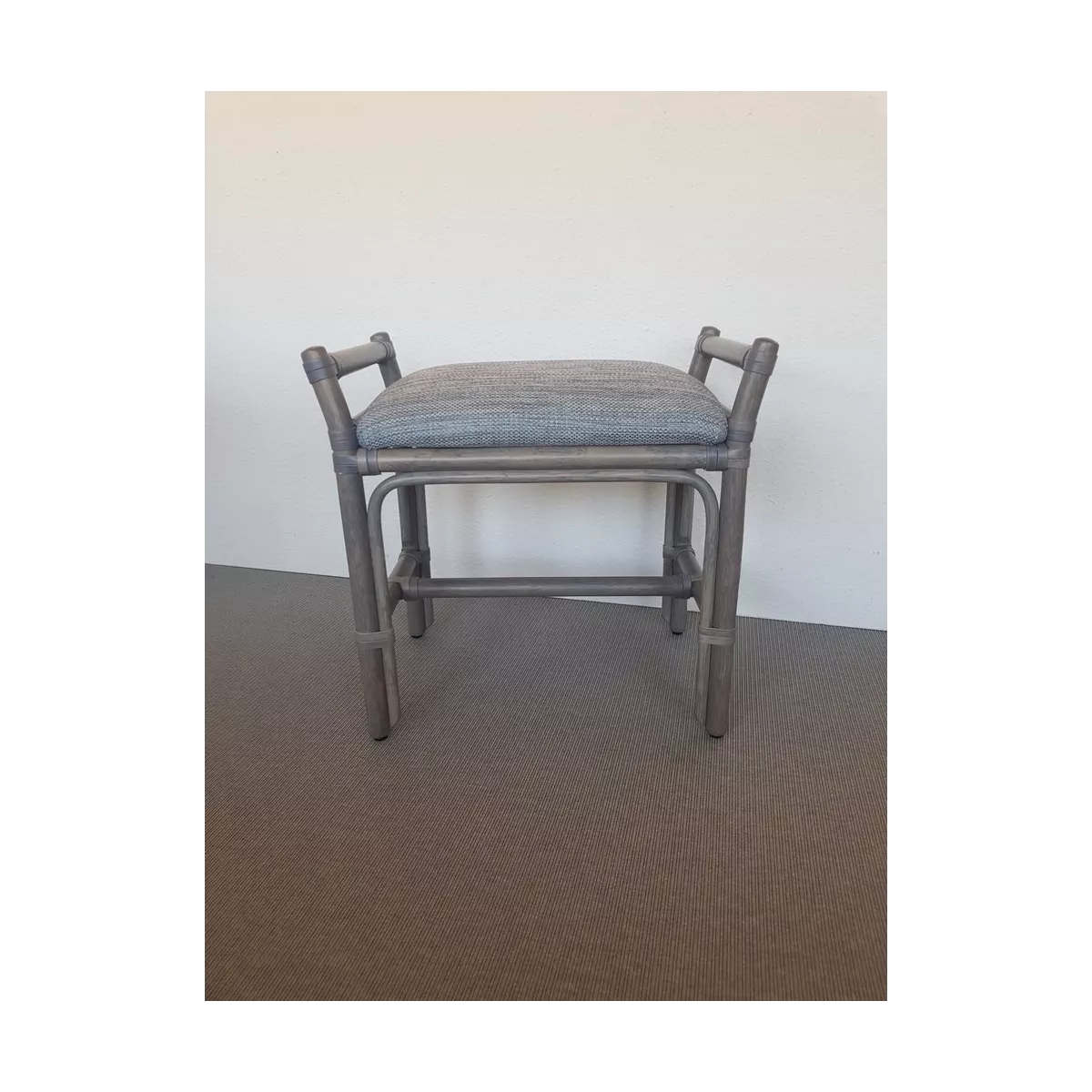 Tabouret Rotin Delos Gris