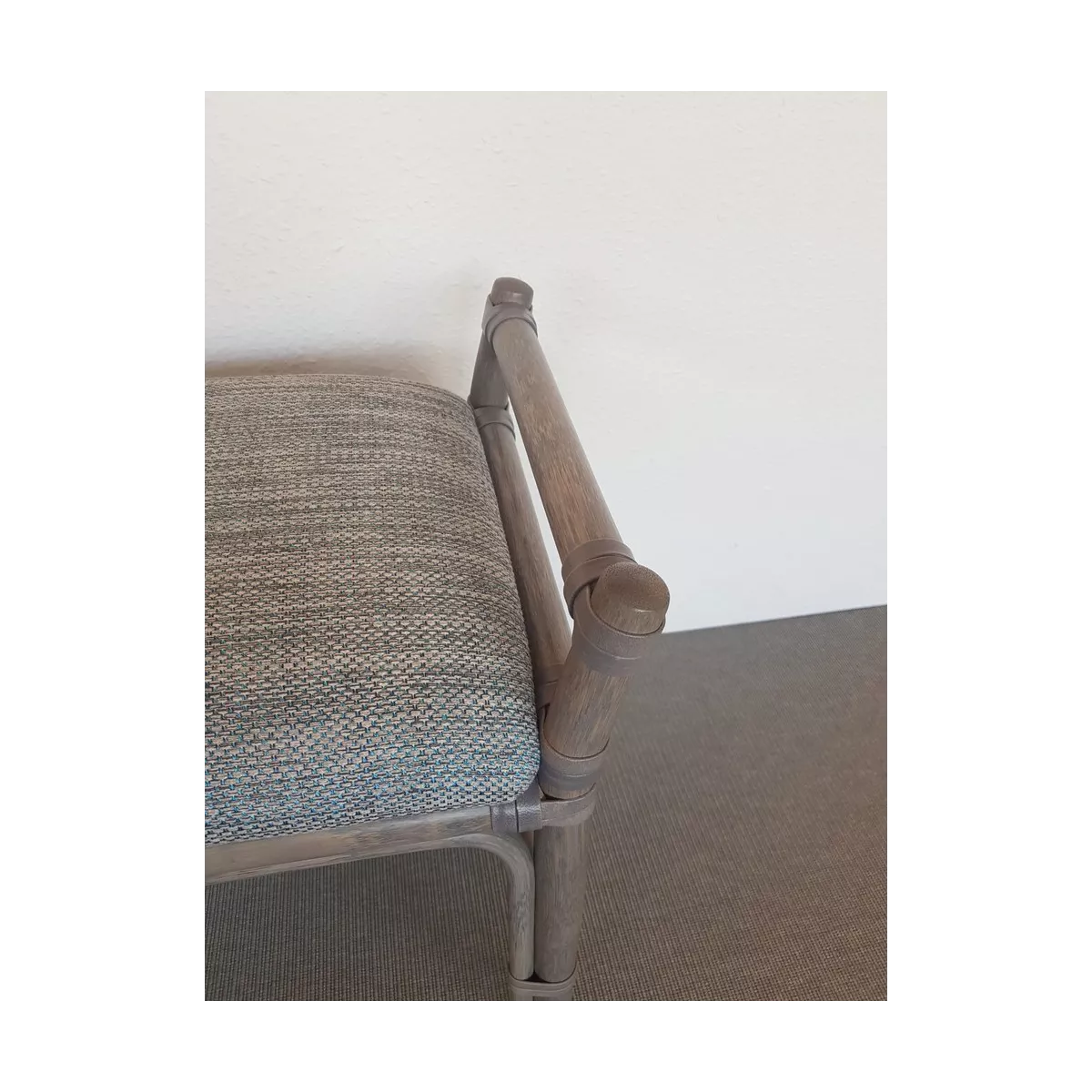 Tabouret Rotin Delos Gris